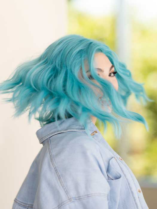 Blue Babe | Synthetic Lace Front Wig (Mono Part) - Musesware