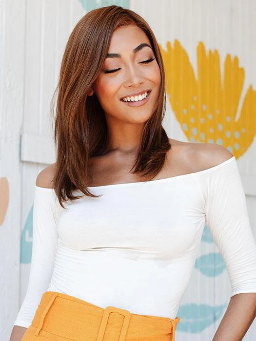 Image | Human Hair/Synthetic Blend Lace Front Wig (Hand-Tied) - Musesware