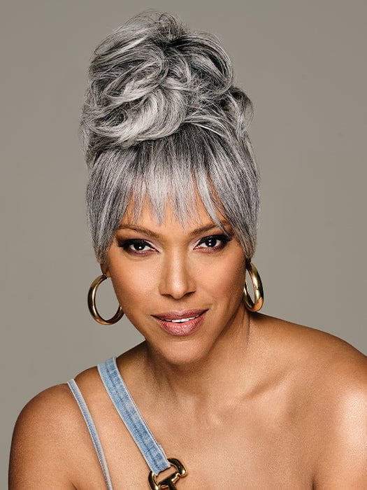 Sleek Style Bun & Bangs | Synthetic Hairpiece - Musesware