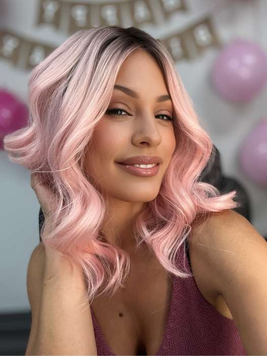 How Pink It Is | Synthetic Lace Front Wig (Mono Part) - Musesware