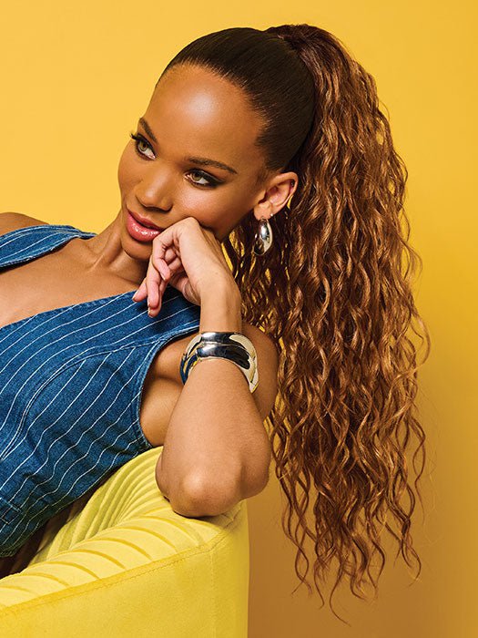 24in All Day Waves Claw Clip Pony | Synthetic Hair Partial Wigs (Drawstring) - Musesware