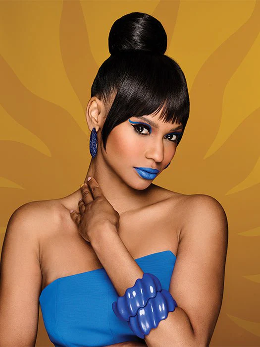 Sleek Style Bun & Bangs | Synthetic Hairpiece - Musesware