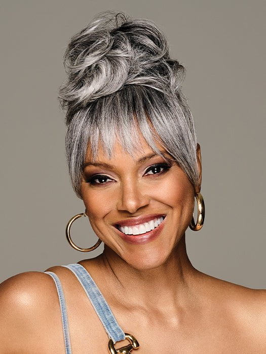 Sleek Style Bun & Bangs | Synthetic Hairpiece - Musesware