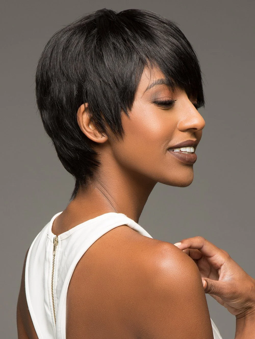 H-SADA by Motown Tress | Short Human Hair Wig | CLOSEOUT - Musesware