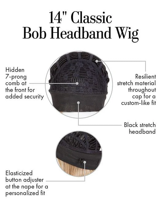 Classic Bob Headband Wig | Synthetic Hairpiece - Musesware