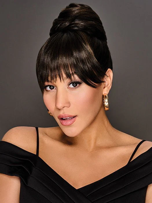 Trendy Fringe & Bun | Synthetic Hair Wrap - Musesware