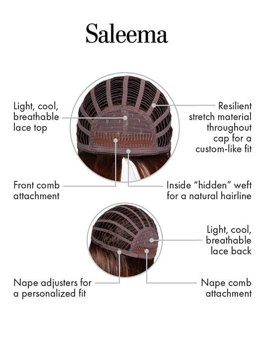 Saleema | Synthetic 3/4 Wig (Basic Cap) - Musesware