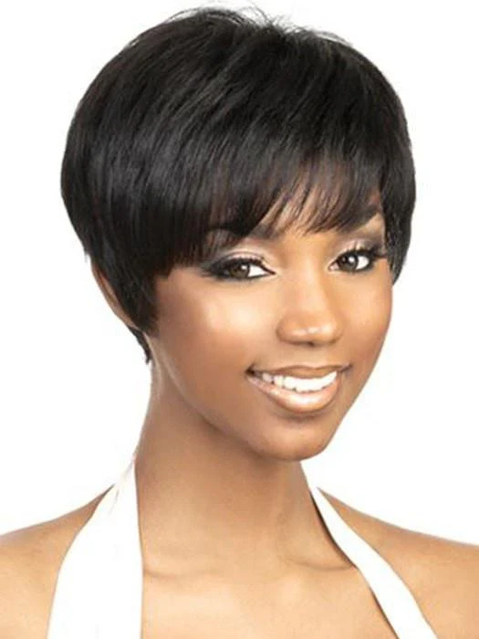 H-Bom by  Motown Tress | Short Human Hair Wig - Musesware