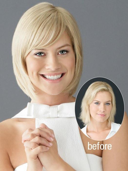 Chameleon | Synthetic Clip In Bangs/ Hair Topper (Mono Base) - Musesware