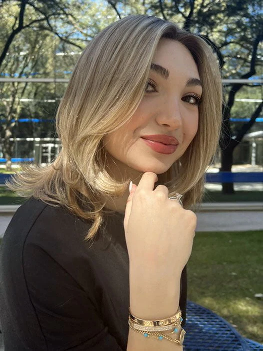 Lisa | Human Hair/Synthetic Hair Blend Lace Front Wig (Mono Top) - Musesware