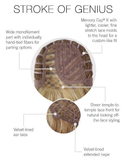 Stroke of Genius | Synthetic Lace Front Wig (Mono Part) - Musesware